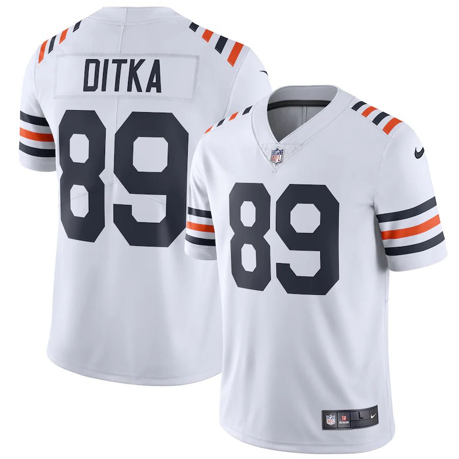 Men Chicago Bears #89 Mike Ditka Nike White 2019 Alternate Classic Retired Player Limited NFL Jersey